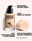Make Up For Ever HD Skin vidutiniškai maskuojanti tonuojanti pudra 1Y08