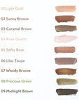 Blondesister kreminiai akių šešėliai Gloweye Liqude Eyeshadow Midnight Brown 09