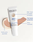 Ericson Laboratoire Cosmetics Hydra-perfecting tinted moisturizer SPF50+ Atspalvį suteikianti SPF 50 priežiūros priemonė, pritaikyta visiems odos atspalviams