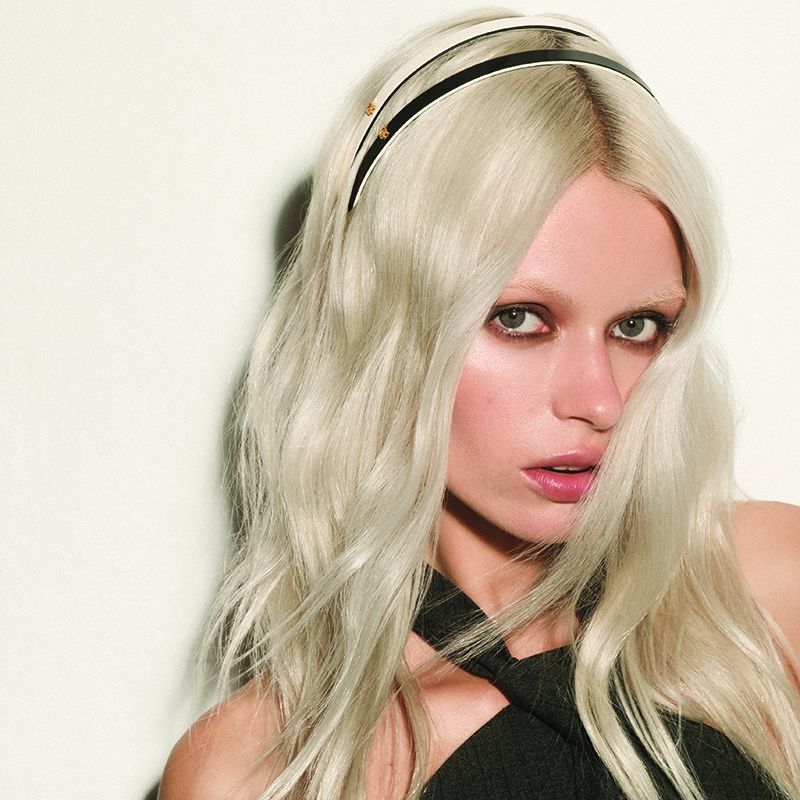 Balmain Acetate Headband White Plaukų lankelis