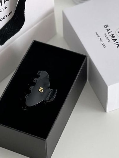 Balmain Hair Pince à Cheveux Small Black Plaukų segtukas