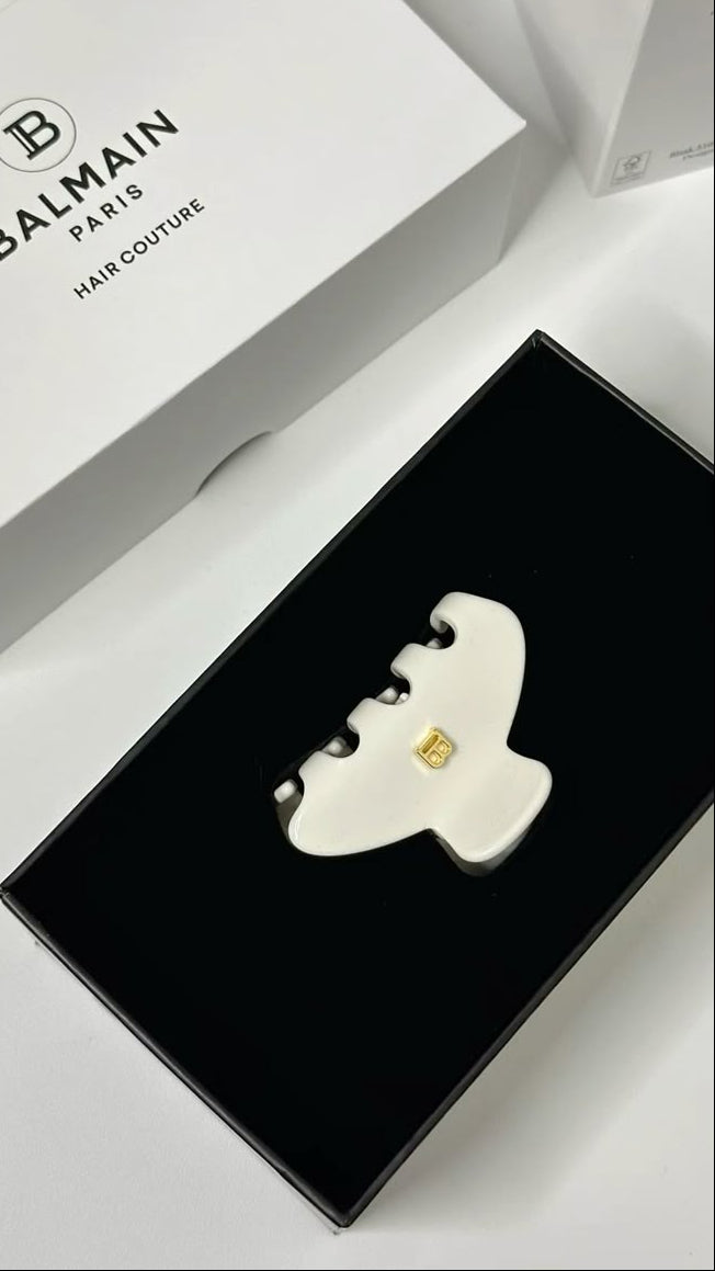 Balmain Hair Pince à Cheveux Small White Plaukų segtukas