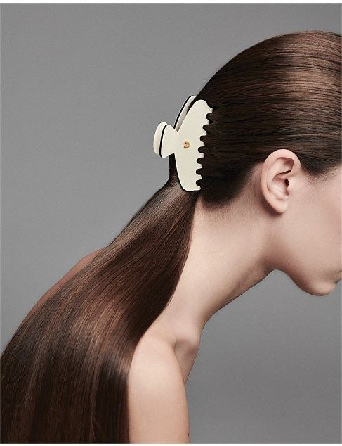 Balmain Pince à Cheveux Medium White Plaukų segtukas