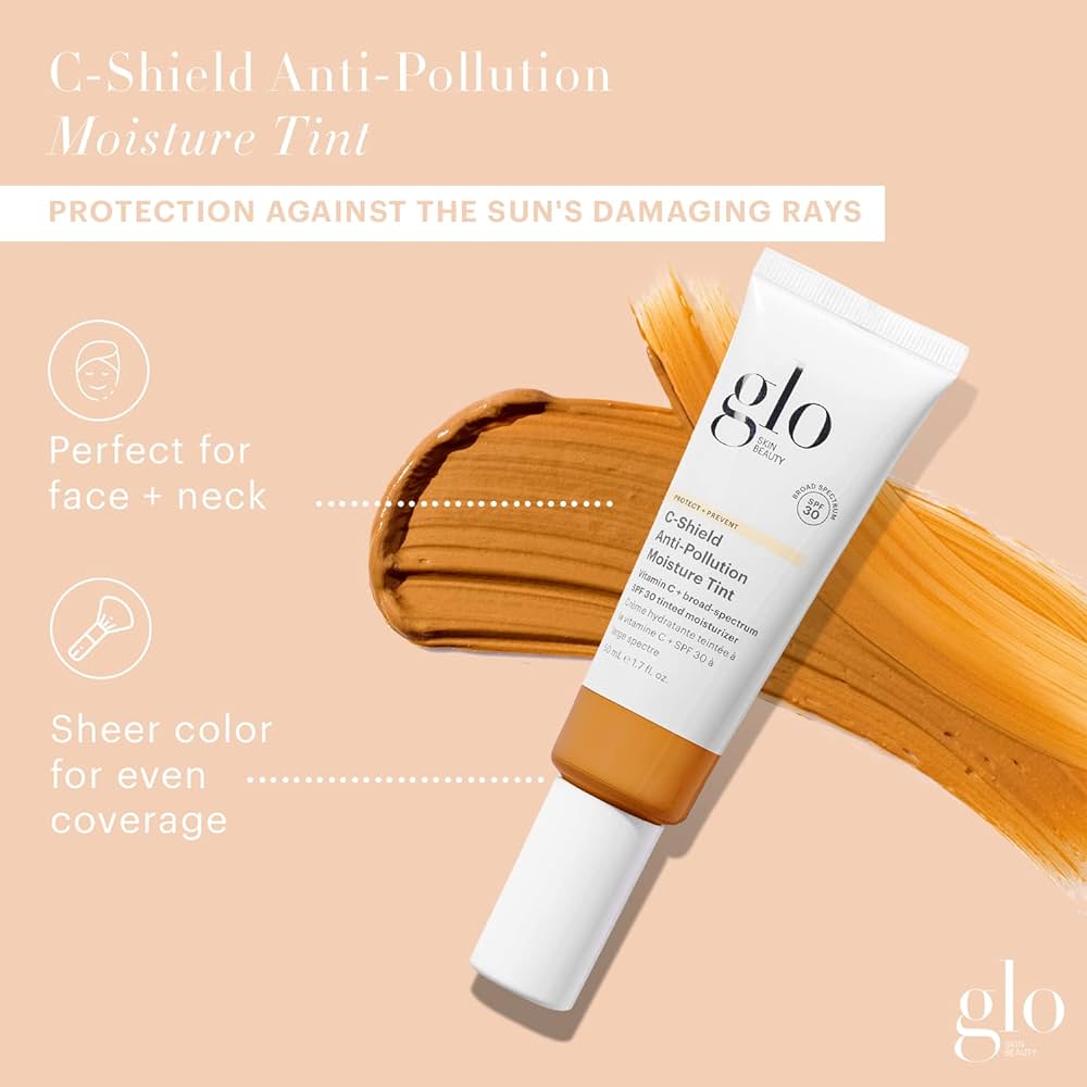 Glo Skin Beauty C-Shield Anti- Pollution Moisture Tint drėkinamasis kremas su spalva SPF30 3W spalva (šviesiai odai)