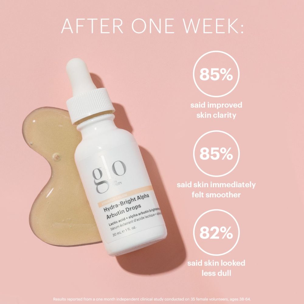 Glo Skin Beauty Hydra-Bright Alpha Arbutin Drops Skaistinantis, drėkinantis serumas (visų tipų odoms)