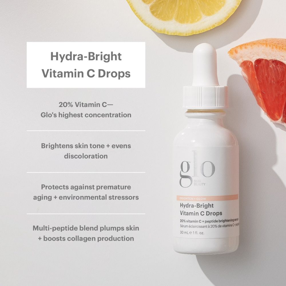 Glo Skin Beauty Hydra-Bright Vitamin C Drops Skaistinantis serumas su vitaminu C (visų tipų odoms)