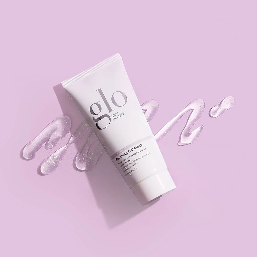 Glo Skin Beauty Oil Free Soothing Gel Mask raminanti agurkų kaukė veidui