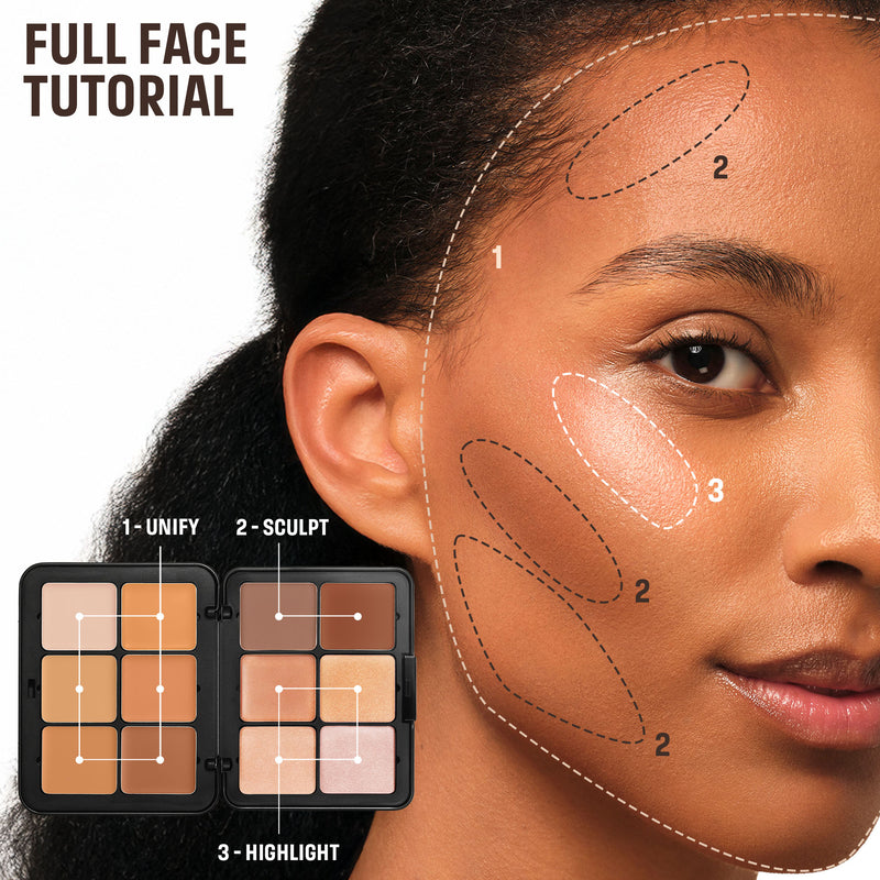 Make Up For Ever Ultra HD Skin Sculpting Palette kreminė veido kontūravimo paletė