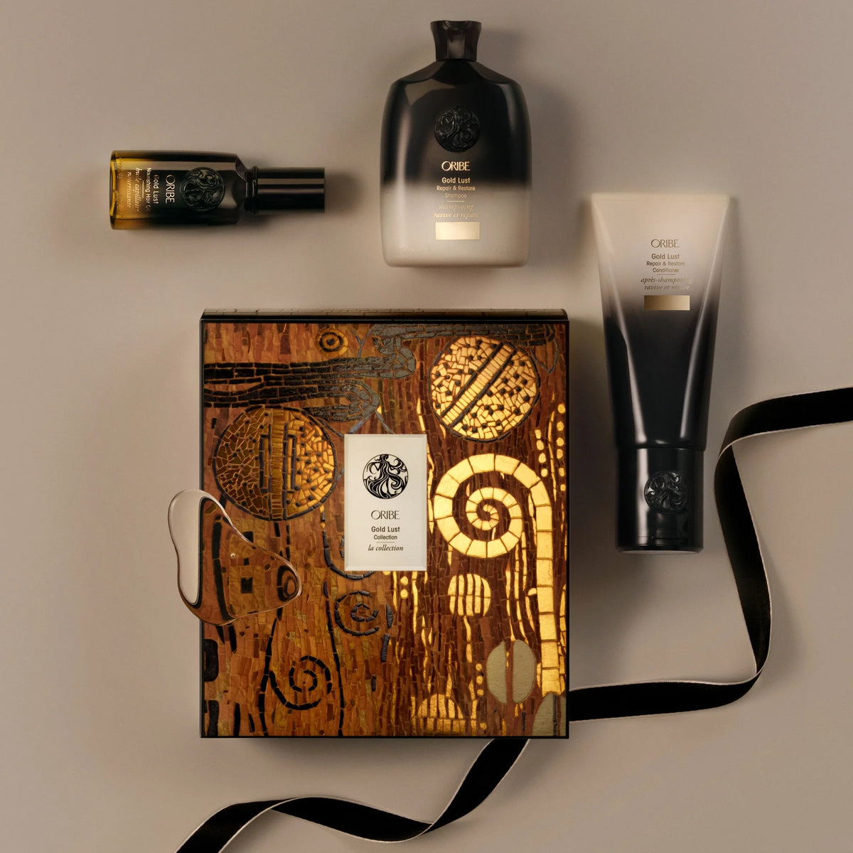 Oribe Hair Gold Lust Collection Atkuriamasis ir stiprinamasis rinkinys