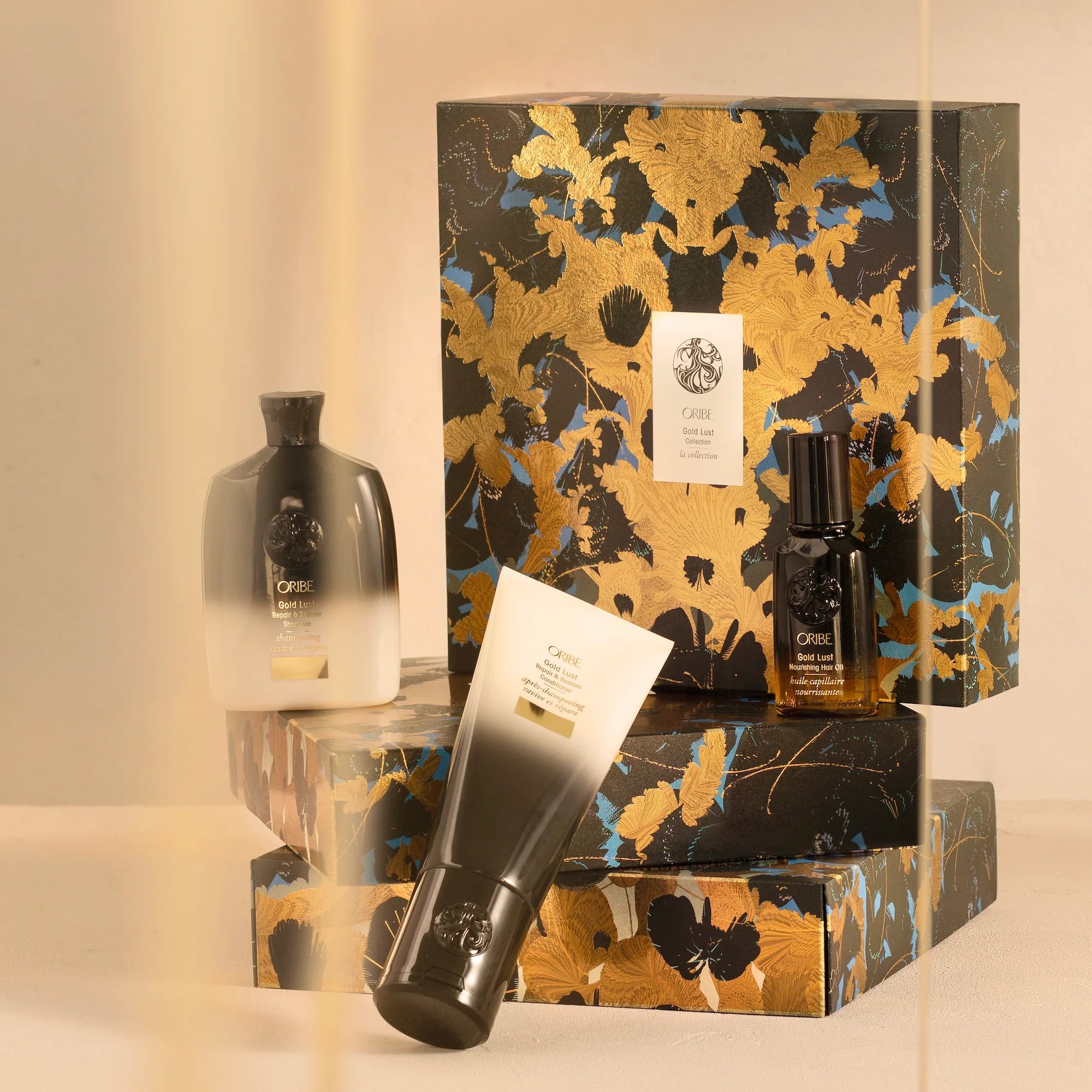 Oribe Hair Gold Lust Collection Atkuriamasis ir stiprinamasis rinkinys