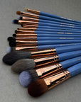 Soroka Makeup Blue Make-up Brushes Set 15 vnt.teptukų rinkinys