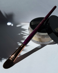 Soroka Makeup Purple Face Brush 5w šepetėlis pudrai/hailaiteriams (voverės šereliai)